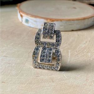 Single VTG Carolee, Art Deco, Pave of Diamanté Earring- Circa 1960s